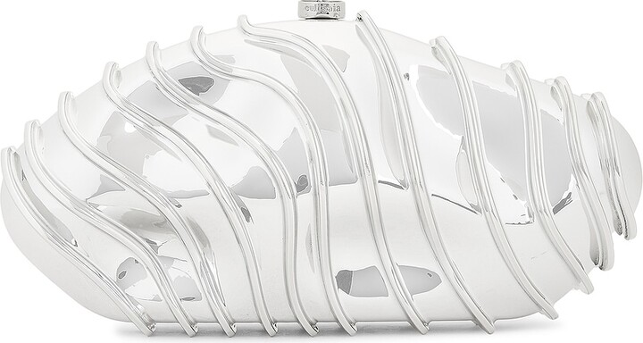 Cult Gaia Ezara Clutch in Metallic Silver