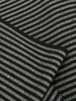 Saint Laurent striped knitted scarf