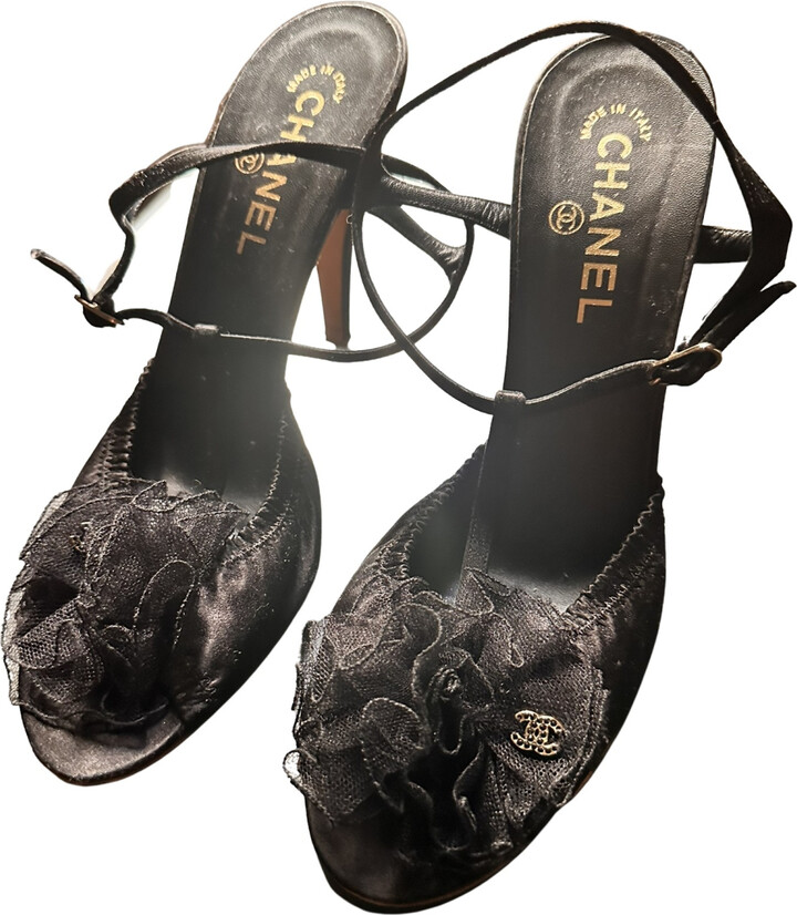 Chanel Velvet flip flops - ShopStyle Sandals