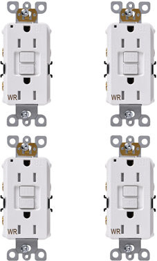 Energetic Lighting 15 Amps Self-Test Tamper Resistant Duplex Outlet, GFCI Decorator Outlet