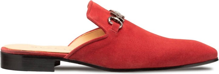 Men's Icon Slip On Mule Suede In Red