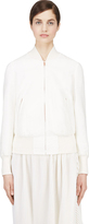 Thumbnail for your product : Veronique Branquinho White Cotton Tweed Bomber Jacket