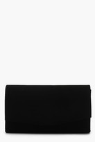 Thumbnail for your product : boohoo Structured Suedette Clutch Bag & Chain