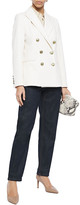 Thumbnail for your product : Brunello Cucinelli Double-breasted Bead-embellished Cotton-jersey Blazer