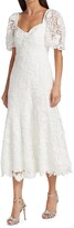 Thumbnail for your product : ML Monique Lhuillier Lace Sweetheart Midi Dress