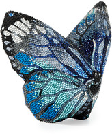 Thumbnail for your product : Judith Leiber Mila New Butterfly Minaudiere, Silver/Aquamarine