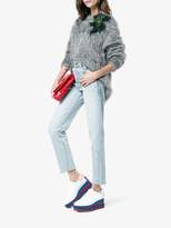 Thumbnail for your product : Stella McCartney Ladies White Stripe Sneak Elyse 75 Platform Sneakers, Size: 40.5