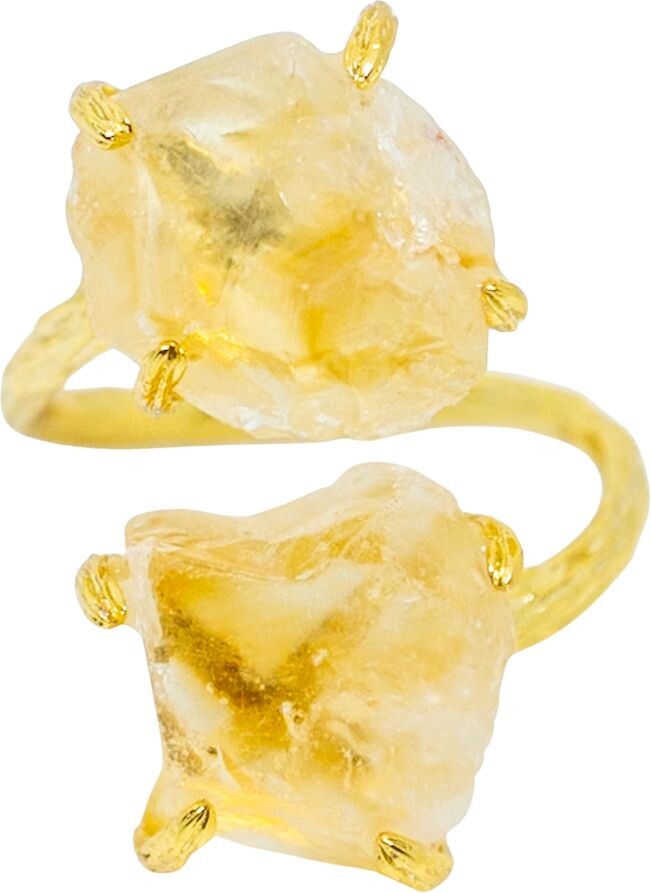 Wjy Studio London Yellow / Gold Elemental Birth Natural Citrine Adjustable Ring Gift For Girlfriend