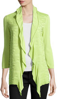 Thumbnail for your product : Lafayette 148 New York Draped Ruffle-Collar Cardigan, Cactus