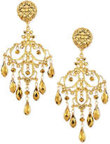Thumbnail for your product : Jose & Maria Barrera 24k Gold Plated Filigree Chandelier Earrings