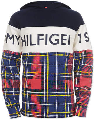 Tommy Hilfiger Toddler Boys Plaid Colorblocked Logo Hoodie