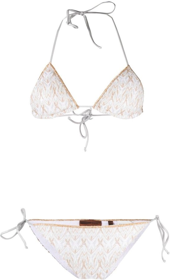 Missoni Metallic Threading Bikini Set ShopStyle Two Piece Swimsuits