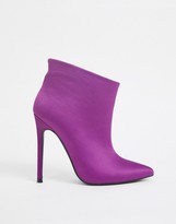 Thumbnail for your product : ASOS DESIGN Effortless pull on ankle boots in purple