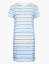 Thumbnail for your product : Marks and Spencer Pure Cotton Striped Mini T-Shirt Dress