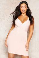 Thumbnail for your product : boohoo Double Layered Slinky Wrap Detail Dress