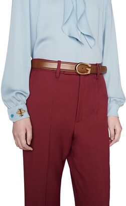 Gucci Thin belt with G buckle