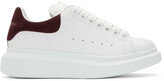 Thumbnail for your product : Alexander McQueen White & Burgundy Oversized Sneakers