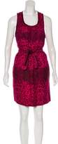 Thumbnail for your product : Marc by Marc Jacobs Silk Printed Dress w/ Tags Magenta Silk Printed Dress w/ Tags