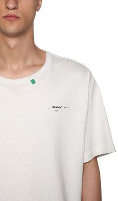 Off-White Off White Printed Arrow Cotton Jersey T-shirt