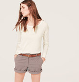 Thumbnail for your product : LOFT Textured Scoop Neck Sweater
