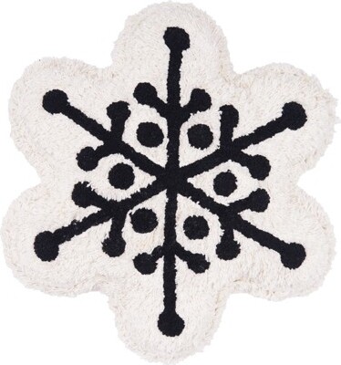 carol & frank carol&frankOnyxSnowflakeShapedThrowPillow,17\