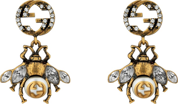 bee earrings gucci
