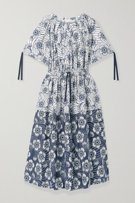 Moncler Floral-print Cotton-poplin Midi Dress