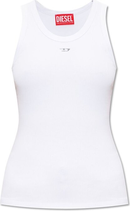 Diesel T-Anky-Dsilver D Logo Plaque Tank Top