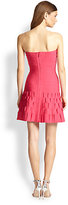 Thumbnail for your product : Herve Leger Strapless Tucked-Ruffle Bandage Dress