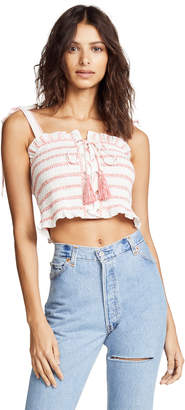 Free People Electric Love Smocked Top