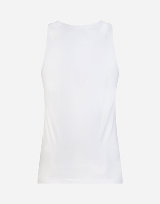Dolce & Gabbana Cotton Jersey Bi-Elastic Vest With Patch