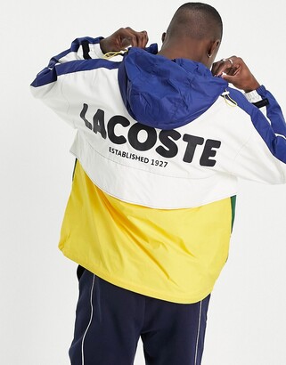 Lacoste Live jacket in cream & navy - ShopStyle