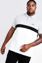 Thumbnail for your product : boohoo Big & Tall MAN Colour Block Polo