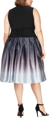 SL Fashions Plus Size Sleeveless Ruched-Waist Dress