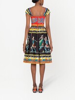Thumbnail for your product : Dolce & Gabbana Carretto-print bustier midi dress