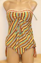 Thumbnail for your product : Lucky Brand NWT Swimsuit Bikini 2pc set Sz M Strapless Tankini Ties SRS