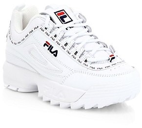 filas white shoes