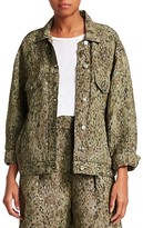 Thumbnail for your product : IRO Empathy Leopard Oversized Jean Jacket
