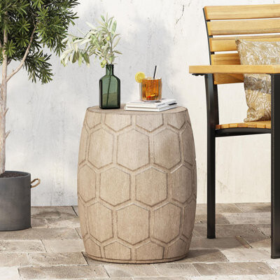 Ebern Designs Outdoor Lightweight Concrete Side Table
