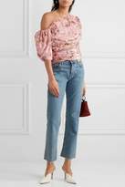 Thumbnail for your product : Preen by Thornton Bregazzi One-Shoulder Printed Devoré Chiffon Top