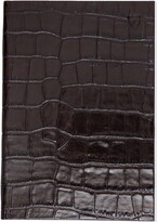 Thumbnail for your product : Aspinal of London Crocodile-Effect Leather Notebook