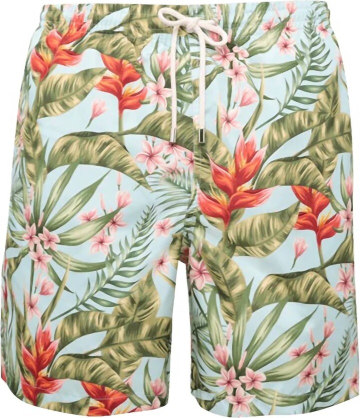 Lia Sahara Men's Patterned Swim Shorts In Heliconia