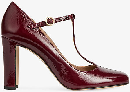 LK Bennett Womens Red-Burgundy Annalise Leather Courts Eur 36 / 3 Uk Women
