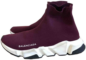 Balenciaga Speed Burgundy Cloth Trainers - ShopStyle Sneakers & Athletic  Shoes