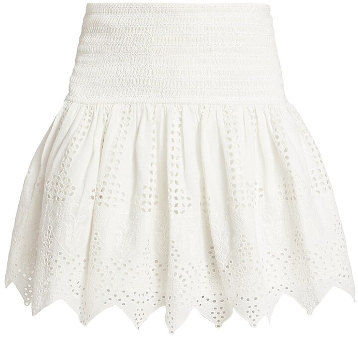 Eyelet Mini Skirt | Shop the world's largest collection of fashion 