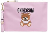 Thumbnail for your product : Moschino Embroidered Teddy Clutch Bag