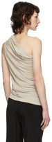 Thumbnail for your product : Rick Owens Lilies Grey Heavy Jersey One Shoulder Tank Top