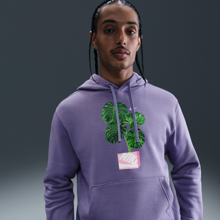 Nike Men's Club Pullover Hoodie in Purple | HQ2967-527