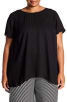 Thumbnail for your product : Vince Camuto High\u002FLow Short Sleeve Blouse (Plus Size)