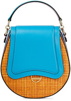 Thumbnail for your product : Emilio Pucci Dora Mini Leather And Raffia Tote